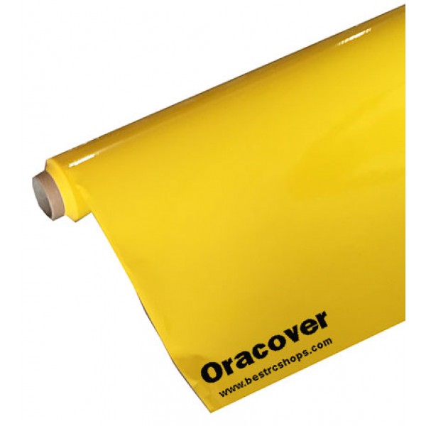 Oracover, radio control airplane, heat shrink film cover, Cadmium Yellow 1m