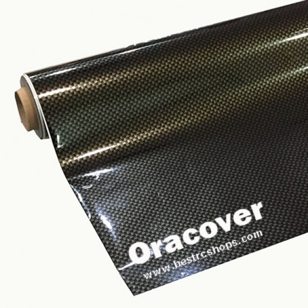 Oracover, radio control airplane, heat shrink film cover, Carbon, 1m