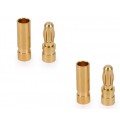 Radio control airplanes, KNTRc GOLD PLATED CONNECTOR PAIR 3mm 2 pieces
