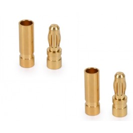 Radio control airplanes, KNTRc GOLD PLATED CONNECTOR PAIR 2,5mm 2 pieces