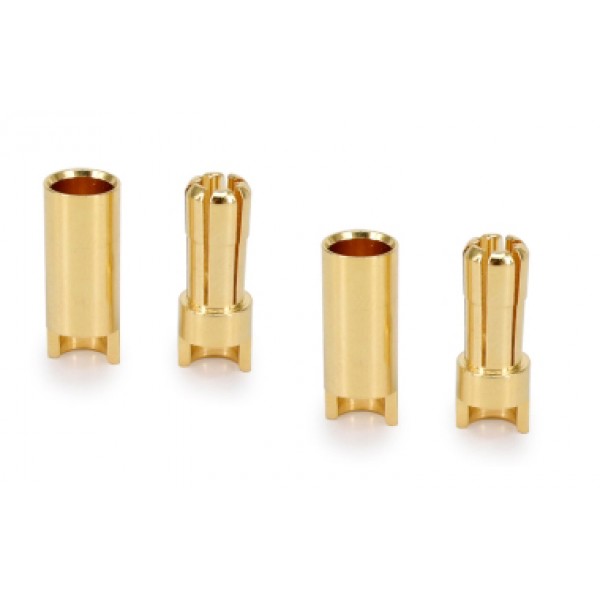 Radio control airplanes, KNTRc GOLD PLATED CONNECTOR PAIR 5mm 2 pieces
