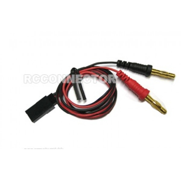 Radio control airplanes, KNTRc CHARGE CABLE  RX FUTABA TO BANANA 22AWG  30cm