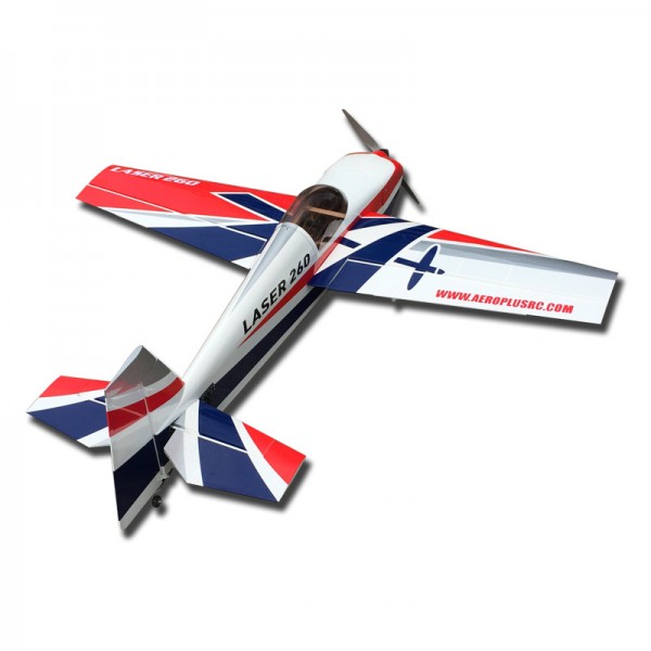 Radio control airplane,  3D aerobatic, AeroplusRc Laser 260 74", electric or petrol from AeroplusRc