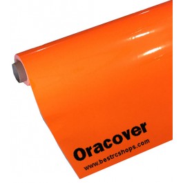 ORACOVER επικάλυψη τηλεκατευθυνόμενου αεροπλάνου,  Fluo Signal Orange, θερμοσυρικνούμενη 1m