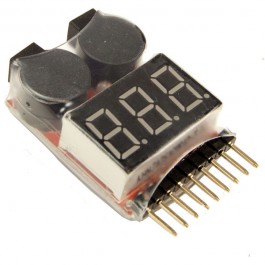 Radio control models, AgfRc, Voltage checker and alarm for 1-8S LiPo batteries